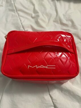 MAC Cosmetics Glossy Red Makeup Case with Handle